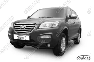 Защита переднего бампера D60 X60 2011  Arbori черн. для LIFAN X60 2015-нв