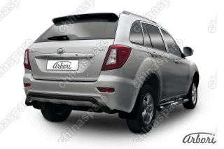 Защита заднего бампера D60  X60 2011  Arbori черн. для LIFAN X60 2015-нв