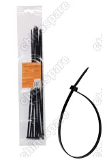 Стяжки (хомуты) кабельные 4,8*350 мм, пластиковые, черные, 10 шт.