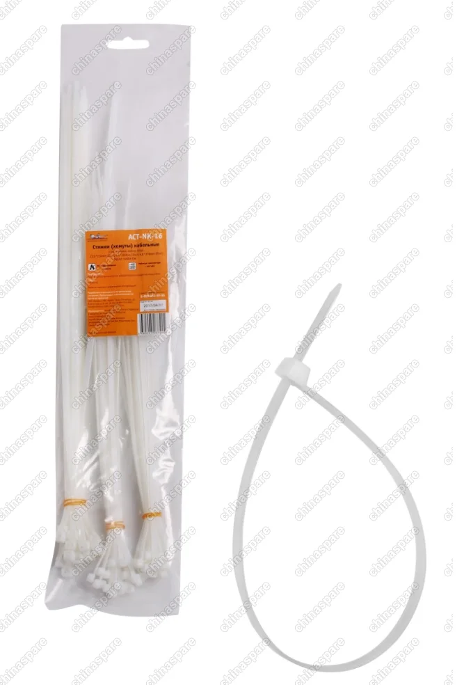 Стяжки (хомуты) кабельные, пластиковые, набор 60шт.(3,6*250мм-20шт/3,6*300мм-20шт/4,8*350мм-20шт)