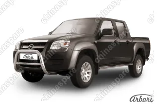 AFZDAMZB02 Кенгурятник d76 низкий Arbori нерж. сталь для Mazda BT-50 2006-2011