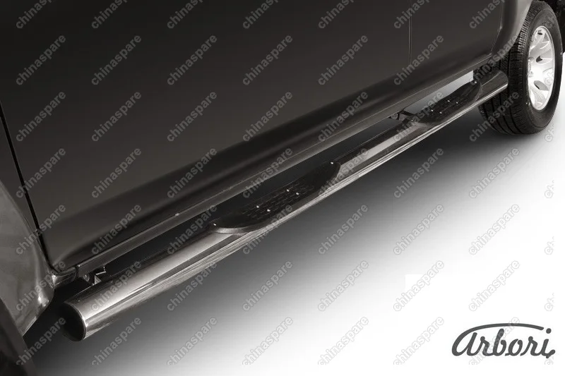 AFZDAMZB11 Защита порогов порогов d76 с проступями Arbori нерж. сталь для Mazda BT-50 2006-2011