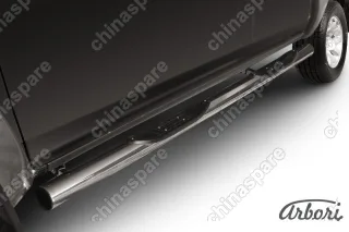 AFZDAMZB11 Защита порогов порогов d76 с проступями Arbori нерж. сталь для Mazda BT-50 2006-2011