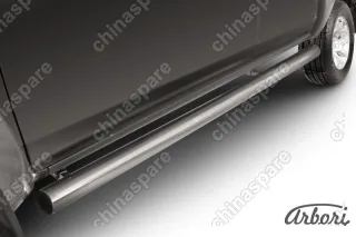 AFZDAMZB12 Защита порогов d76 труба Arbori нерж. сталь для Mazda BT-50 2006-2011