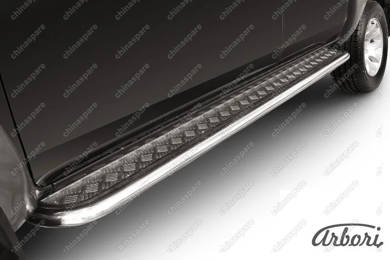 AFZDAMZB13 Защита порогов d57 с листом Arbori нерж. сталь для Mazda BT-50 2006-2011