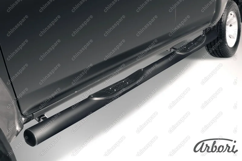 AFZDAMZB11B Защита порогов порогов d76 с проступями Arbori черн. для Mazda BT-50 2006-2011