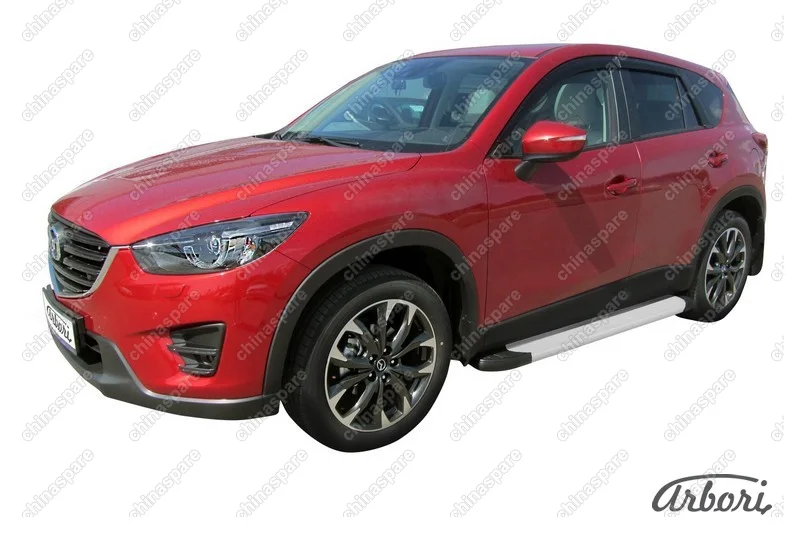 AFZDAALMZCX502 Комплект алюминиевых порогов Arbori Optima Silver 1700 для MAZDA CX-5 2015-2017