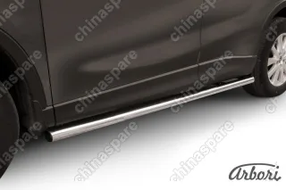 AFZDAMZCX505 Защита порогов d57 труба Arbori нерж. сталь для MAZDA CX-5 2015-2017