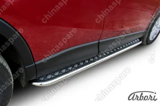 AFZDAMZCX506 Защита порогов d42 с листом  Arbori нерж. сталь для MAZDA CX-5 2015-2017