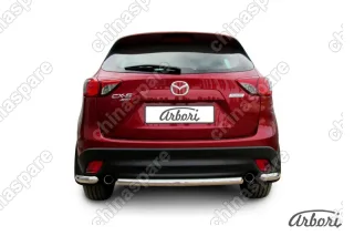 AFZDAMZCX507 Защита заднего бампера d57  Arbori нерж. сталь для MAZDA CX-5 2015-2017