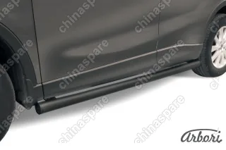 AFZDAMZCX504B Защита порогов d76 труба Arbori черн. для MAZDA CX-5 2015-2017