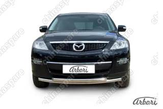 AFZDAMZCX903 Защита переднего бампера d57+d57 двойная Arbori нерж. сталь для Mazda CX-9 2007-2012