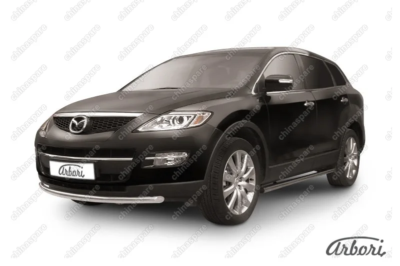 AFZDAMZCX904 Защита переднего бампера d57 Arbori нерж. сталь для Mazda CX-9 2007-2012