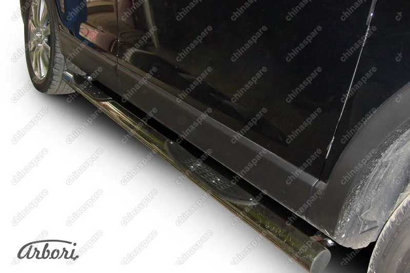AFZDAMZCX905 Защита порогов d76 с проступями Arbori нерж. сталь для Mazda CX-9 2007-2012