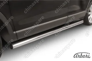 AFZDAMZCX906 Защита порогов d76 труба Arbori нерж. сталь для Mazda CX-9 2007-2012