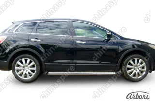 AFZDAMZCX908 Защита порогов d57 с листом Arbori нерж. сталь для Mazda CX-9 2007-2012