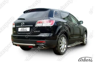 AFZDAMZCX910 Защита заднего бампера d57 короткая Arbori нерж. сталь для Mazda CX-9 2007-2012