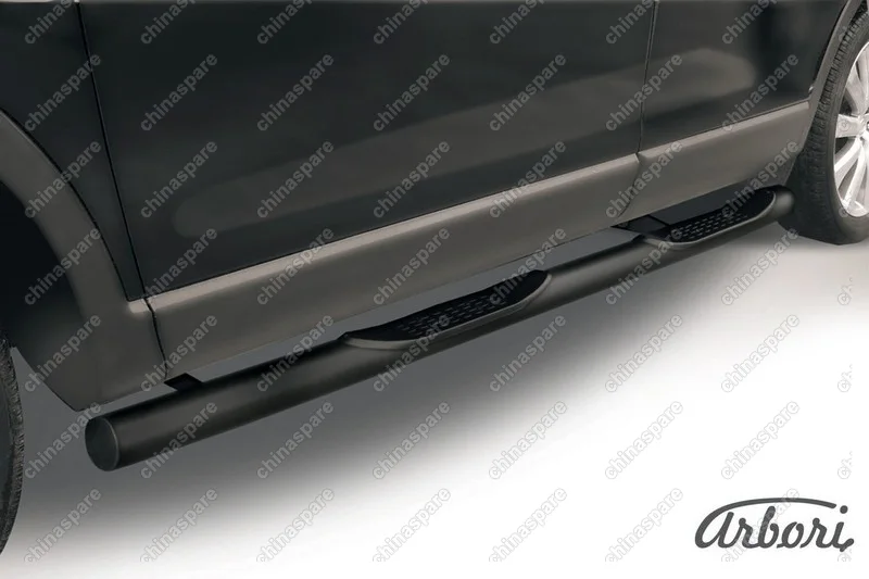 AFZDAMZCX905B Защита порогов d76 с проступями Arbori черн. для Mazda CX-9 2007-2012
