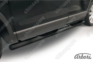 AFZDAMZCX905B Защита порогов d76 с проступями Arbori черн. для Mazda CX-9 2007-2012