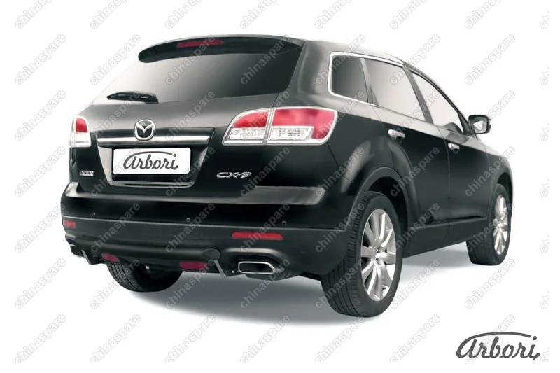 AFZDAMZCX910B Защита заднего бампера d57 короткая Arbori черн. для Mazda CX-9 2007-2012