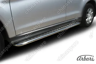 Защита порогов d42 с листом Arbori нерж. сталь для Mitsubishi ASX 2015-2018
