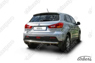 Защита заднего бампера d57 Arbori нерж. сталь для Mitsubishi ASX 2015-2018