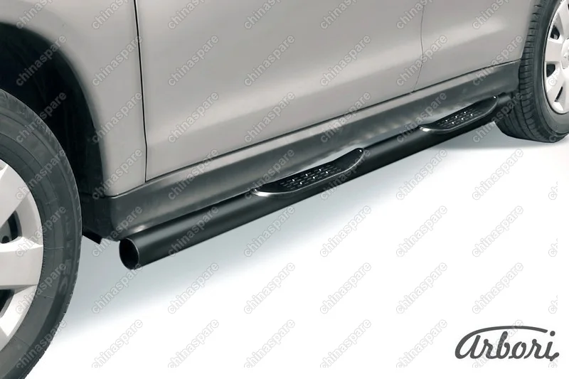 Защита порогов d76 с проступями Arbori черн. для Mitsubishi ASX 2015-2018