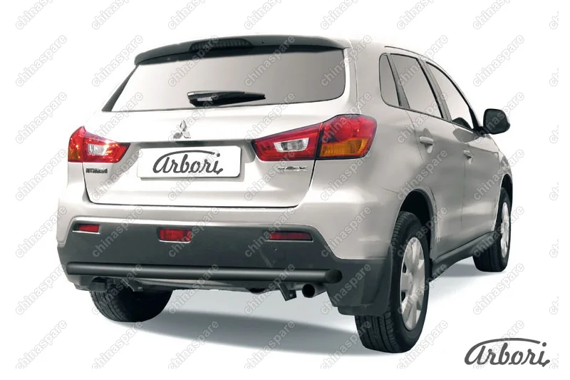 Защита заднего бампера d57 Arbori черн. для Mitsubishi ASX 2015-2018