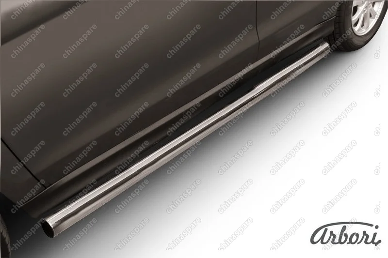 Защита порогов d76 труба Arbori нерж. сталь для MITSUBISHI ASX 2014-нв
