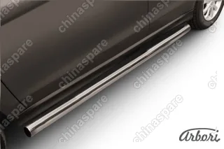 Защита порогов d76 труба Arbori нерж. сталь для MITSUBISHI ASX 2014-нв