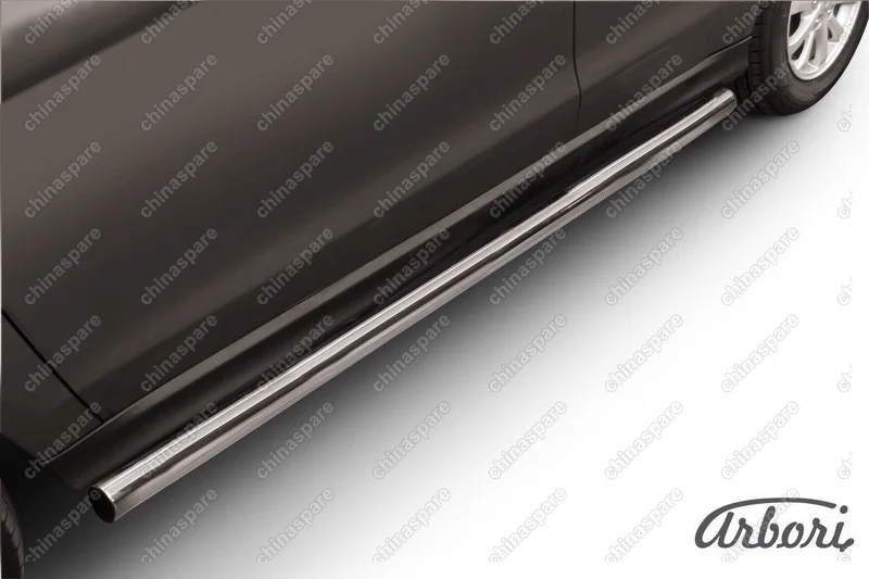 Защита порогов d57 труба Arbori нерж. сталь для MITSUBISHI ASX 2014-нв