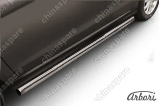 Защита порогов d57 труба Arbori нерж. сталь для MITSUBISHI ASX 2014-нв