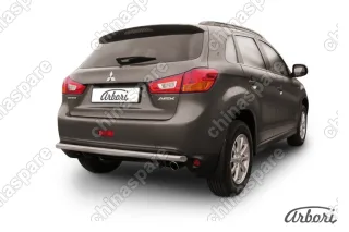 Защита заднего бампера d57 Arbori нерж. сталь для MITSUBISHI ASX 2014-нв
