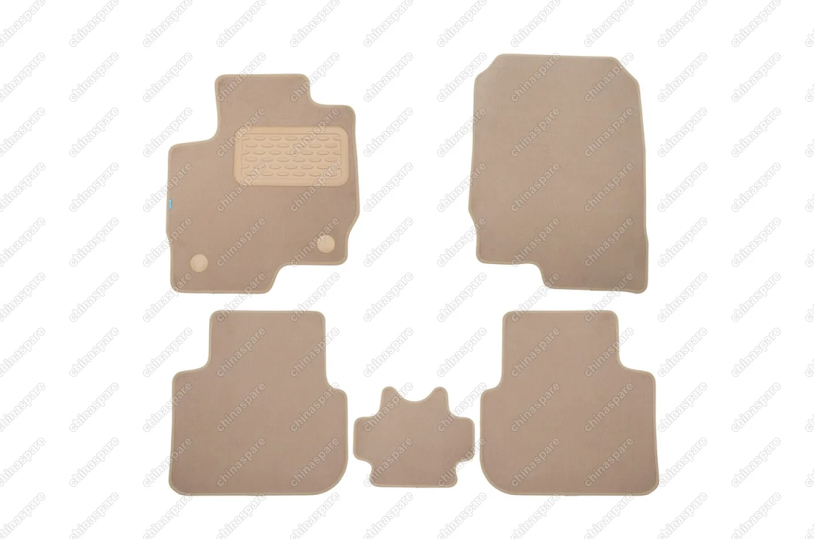 KLEVER04350222112kh Коврики в салон Klever Premium MITSUBISHI Colt VII 5D АКПП 2003-2013, хб., 5 шт. (текстиль, бежевые)