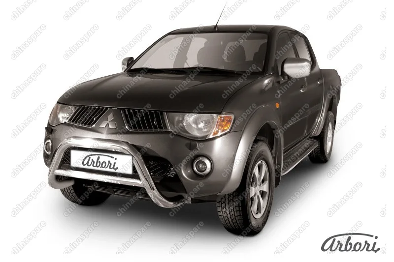 AFZDAML04 Кенгурятник d76 низкий Arbori нерж. сталь для MITSUBISHI L200 2006-2015