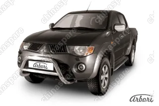 AFZDAML04 Кенгурятник d76 низкий Arbori нерж. сталь для MITSUBISHI L200 2006-2015