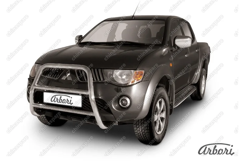 AFZDAML06 Кенгурятник d57 высокий  Arbori нерж. сталь для MITSUBISHI L200 2006-2015