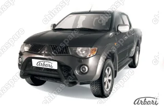 AFZDAML04B Кенгурятник d76 низкий Arbori черн. для MITSUBISHI L200 2006-2015