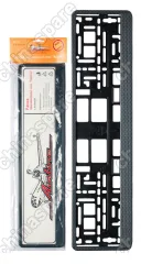 Рамка под номерной знак Карбон с планкой