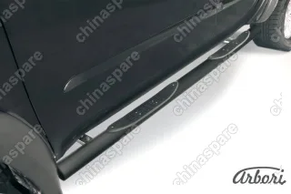 AFZDAML12B Защита порогов d76 с проступями Arbori черн. для MITSUBISHI L200 2006-2015