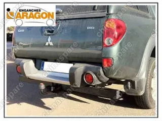 E4201BA ТСУ на MITSUBISHI L-200 (с бампером и противоподкатным брусом), 2006-2010, тип шара: A