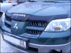 NLDSMIOUT0012L Дефлектор капота темный MITSUBISHI OUTLANDER (Logo) 2000-2007