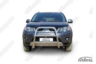 AFZDAMXL01 Кенгурятник d57 высокий  Arbori нерж. сталь для Mitsubishi OUTLANDER XL 2007-2009