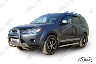 AFZDAMXL01 Кенгурятник d57 высокий  Arbori нерж. сталь для Mitsubishi OUTLANDER XL 2007-2009