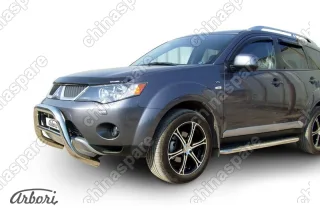 AFZDAMXL02 Кенгурятник d76 низкий Arbori нерж. сталь для Mitsubishi OUTLANDER XL 2007-2009