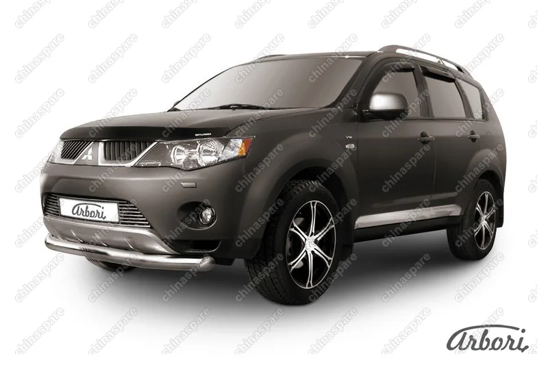AFZDAMXL05 Защита переднего бампера d76 Arbori нерж. сталь для Mitsubishi OUTLANDER XL 2007-2009