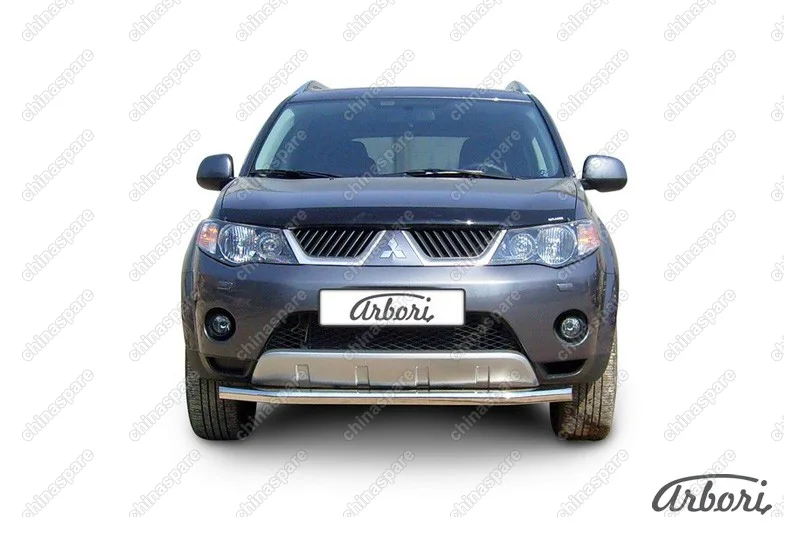 AFZDAMXL07 Защита переднего бампера d57 Arbori нерж. сталь для Mitsubishi OUTLANDER XL 2007-2009