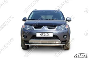 AFZDAMXL07 Защита переднего бампера d57 Arbori нерж. сталь для Mitsubishi OUTLANDER XL 2007-2009