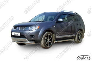 AFZDAMXL07 Защита переднего бампера d57 Arbori нерж. сталь для Mitsubishi OUTLANDER XL 2007-2009