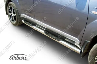 AFZDAMXL08 Защита порогов d76 с проступями Arbori нерж. сталь для Mitsubishi OUTLANDER XL 2007-2009